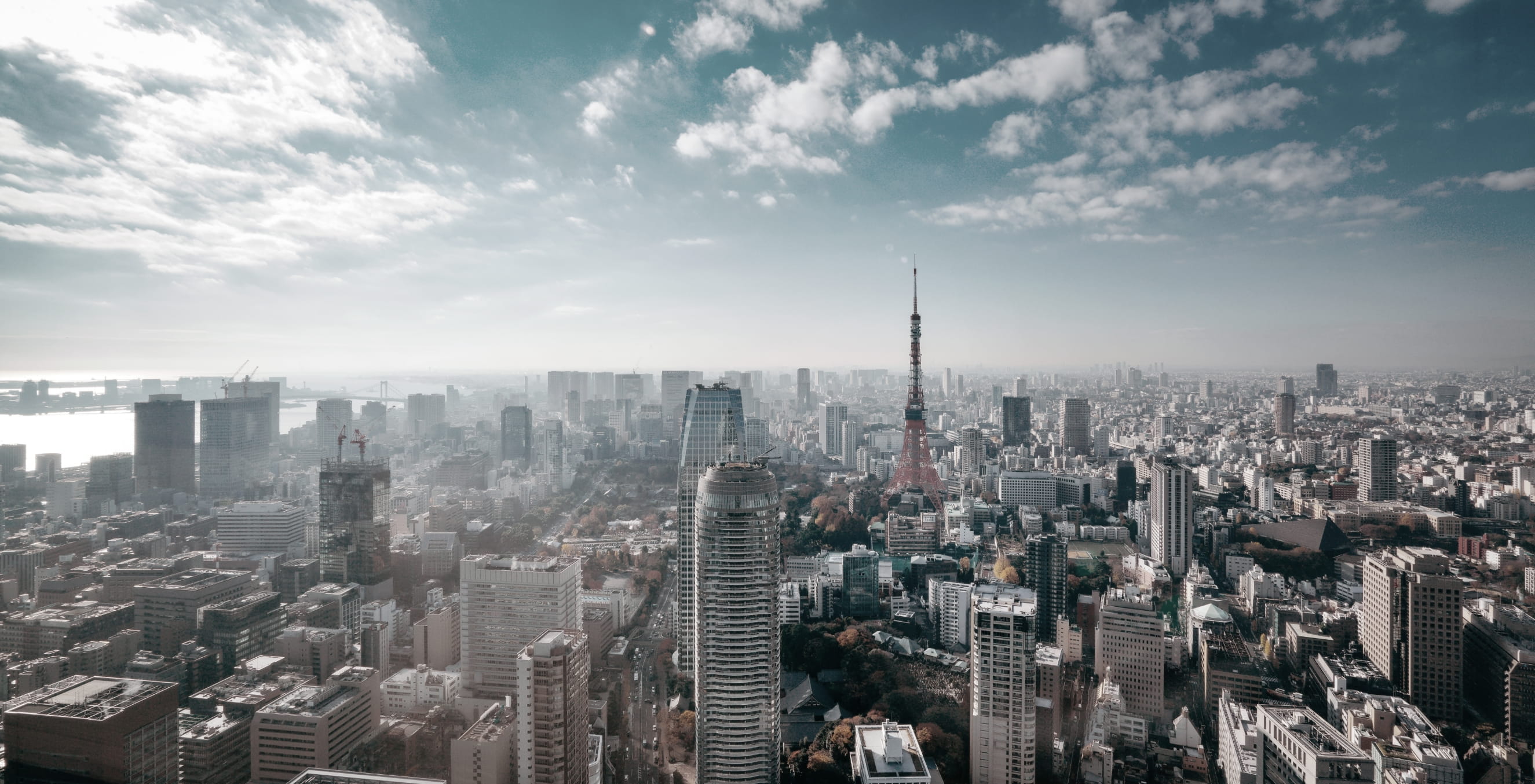 東京の高層ビルの景色